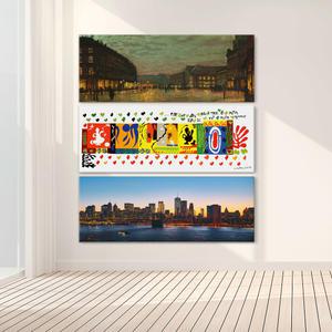 명화 풍경 와이드 개업 집들이 선물 학교 사무실 카페 인테리어 대형 캔버스 그림액자 6종