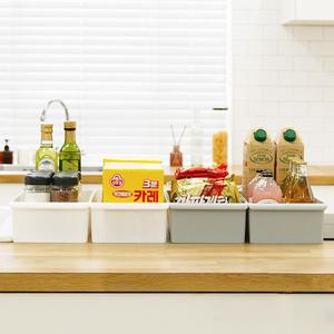 손잡이 팬트리 수납정리함 바구니 중4개