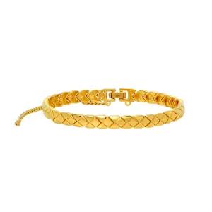 [한국금다이아몬드] 순금 퀄팅 팔찌 쿠션 엠보 디자인 24K 18.75g