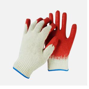 소백산 반코팅 적색 장갑 100켤레 작업 노다가 산업용 목장갑