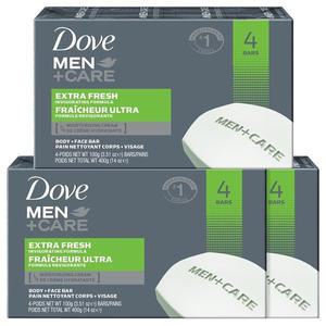 [유니레버]도브 고성능 남성 비누 100g 12개  (대용량 다용도 비누) 맨 케어 엑스트라 프레쉬 바
