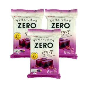 롯데웰푸드 제로 연양갱 팥 6번들 300g x 3개