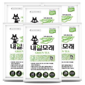 내일모래 가는입자 녹차 7L x 6개 두부모래