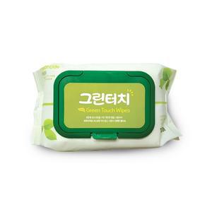 그린터치물티슈(100매 캡형) 국산 아기 유아 대용량물티슈 물티슈100매