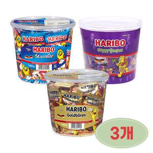 하리보 골드베렌 1kg 1개 + 스타믹스 1kg 1개 + 해피그레이프 1000g 1개 총3개