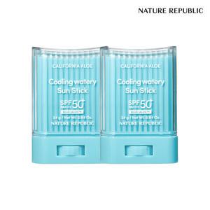 [네이처리퍼블릭/대용량] 촉촉쿨링 1+1 캘리포니아 알로에 쿨링 수분 선스틱 24g