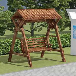 야외 그네의자 원목 흔들의자 테라스 펜션 공원 카페