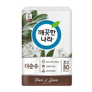 깨끗한나라 더순수 3겹 25m 30롤 화장지