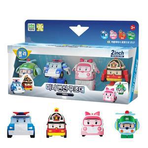 로보카폴리 2인치 미니 변신 구조대 세트 자동차 소방차 경찰차 장난감