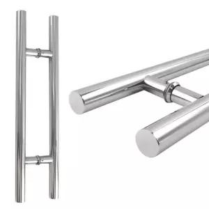 마이토우 강화도어 손잡이 스텐 일자 340P CB 크롬/강화유리문/빌딩/사무실/매장/출입문/유리문/스텐레스