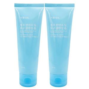 식물나라 제주 탄산수 딥 모공 클렌징폼120ml +120ml