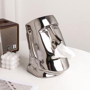 모아이 석상 조각상 각티슈 두루마리휴지케이스 콧물 걸이 케이스 모아이석상휴지 아메리칸코