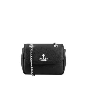 25SS 비비안웨스트우드 5C01000CW S000D N403 스몰 그레인 펄스 체인 크로스백 블랙