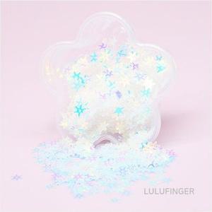 [룰루핑거] 스팽글 토핑 눈꽃 오로라 0.7cm (20g) 2D-01-301