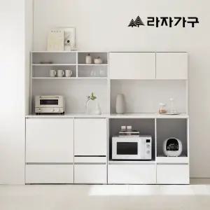 라자가구 모드리안 1000 홈바 주방 수납장 상부장 세트