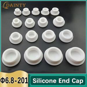 보어 6.8mm~201.5mm 흰색 실리콘 고무 구멍 캡 블랭킹 엔드 파이프 튜브 삽입 플러그 방진 마개