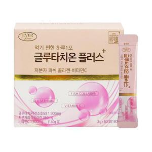 피부건강 저분자 피쉬콜라겐 함유 이너뷰티 에버그린 글루타치온 플러스 3g x 60포(2개월분)
