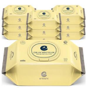 앙블랑 11단계 정제수 프리미엄 엠보싱 대용량 유아물티슈_캡형 100매 10팩