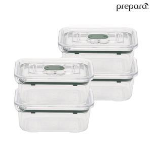[프리파라] 브루클린 2호(460ml) x 4개 / 스마트 래치락 밀폐용기 반찬통