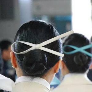 대한항공 머리핀 스튜어디스 여성 헤어 밴드 클립 파란색 흰색