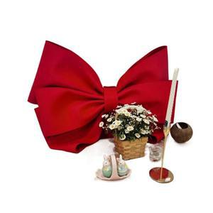 연말 가게장식 대형 DIY패키지 분홍색 트리리본 리본 소품 파티장식 창문 방수