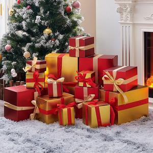 크리스마스 대형 소품 상자 장식 선물 상자더미 야외 배치 쇼윈도 7종 세트