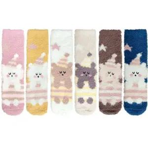 곰돌이 자카드 수면 양말 6종 세트/학원/패션/겨울/선물/여성/남성/아기/임산부/공용/어린이/아동/유아