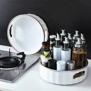 키밍 회전 트레이 양념통 수납 화장품 정리대 수납/리빙/박스/정리함/화장대/보관함/수납함/꽂이/메이크업