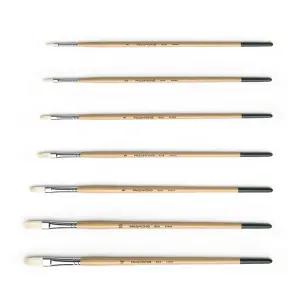 화홍 804F 유화붓 아크릴붓 평붓 1호/2호/4호/6호/8호/10호/12호 천연모 낱자루 납작붓