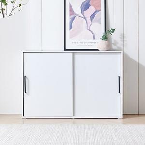 [인터데코]미닫이 수납장 거실장 현관장 탕비실장 120cm P0000HRW (착불)