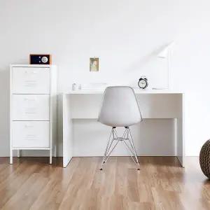 아트박스/마전동상회 독서실 공부 사무실 컴퓨터 일자형 책상 (화이트)