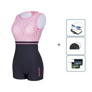 [롯데백화점]레노마 여성 2부 웨이브하트 반신수영복수경수모세트 RN-LS2E281SET-PK