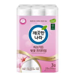 벚꽃향 도톰한 3겹 화장지 ?향기 저자극 롤 휴지 저렴한화장지 공중화장실휴지