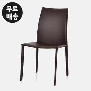 [벤티스가구]니엘 가죽 의자 1인용 식탁 편한 까페 CHAIR 등받이있는 카페 까페(다크브라운)