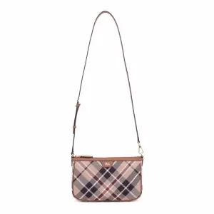 [백화점 선물포장] 닥스 크로스백 여성 숄더백 가죽 체크 핸드폰 가방 브라운 671