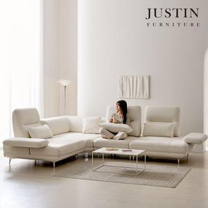 [저스틴퍼니처]밀크 이지클린 딥 스윙 코너형 5인 소파