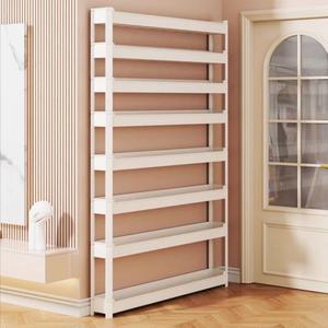 방문뒤틈새수납장 폭좁은수납장 틈새수납장 흰색 선반 문