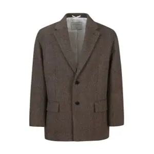 [STEIN GARTEN] W100 헤링본 싱글 캐주얼 자켓 브라운프린트(PHEAX4923)