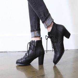 [오노마] ONM 레이스업 옆지퍼 워커힐 키높이 통굽 둥근코