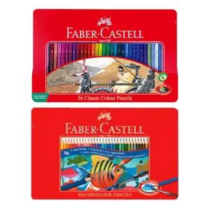 파버카스텔 학용 전문가용 일반 수채 색연필 36색 틴 케이스