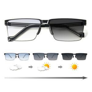 변색렌즈 블루라이트 차단 안경겸용 선글라스 그레이