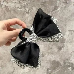 |CCA83C2|여성용 러블리 더블 리본 올림머리 헤어 집게핀