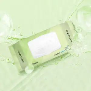 슈퍼대디 비데 물티슈 더클린 미스터펭 캡형 60매 12팩