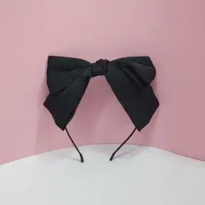 헤어 스타일링 왕리본 머리띠 블랙