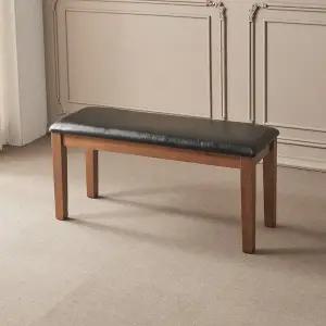 [라로퍼니처]빈츠 고무나무 원목 2인 벤치 식탁 의자 카페 인테리어