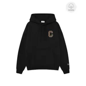 후드티 CQK CO2403HD06-BK C 로고 기모 후디 블랙