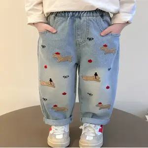 도그 리본 청바지