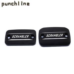 스크램블러 1100 2018 년 모터사이클 액세서리 프론트 브레이크 클러치 실린더 유체 저장소 커버에