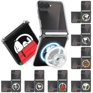 갤럭시 Z플립7 플립7 6 5 맥세이프 케이스 정품 스누피 라이프 오토 슬라이드 힌지보호 케이스