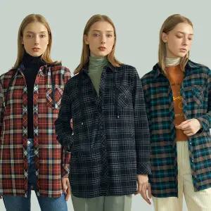 [1종]체크후드아우터_QAFFU156